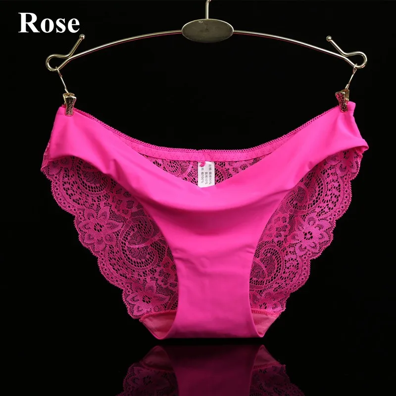 14 Colors Women's Invisible Underwear Spandex Crotch intimate women sexy lace Black floral panties seamless panty 13