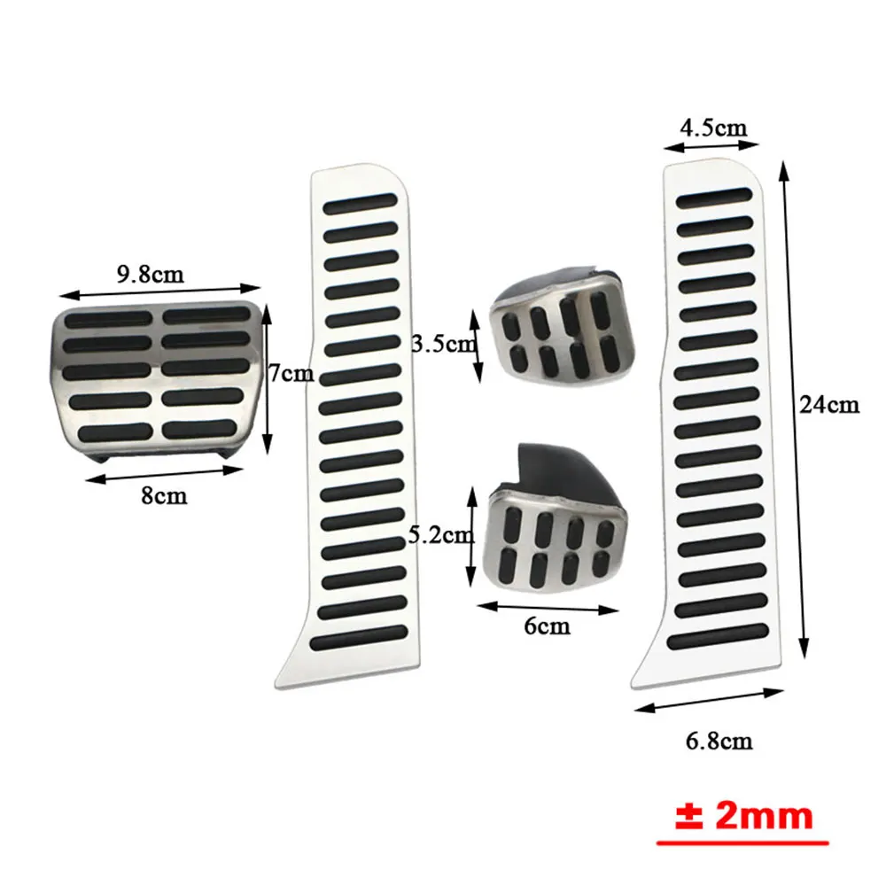 Крышка педали из нержавеющей стали для Volkswagen Vw Golf 5 6 Jetta MK5 MK6 Scirocco CC Passat B6 B7 TIGUAN Toureg