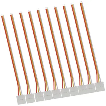 

[Seven Neon]Wholesales 15cm led strip connector cable with one end clip for 3pin 8mm FPBC board two colors light led smd strip
