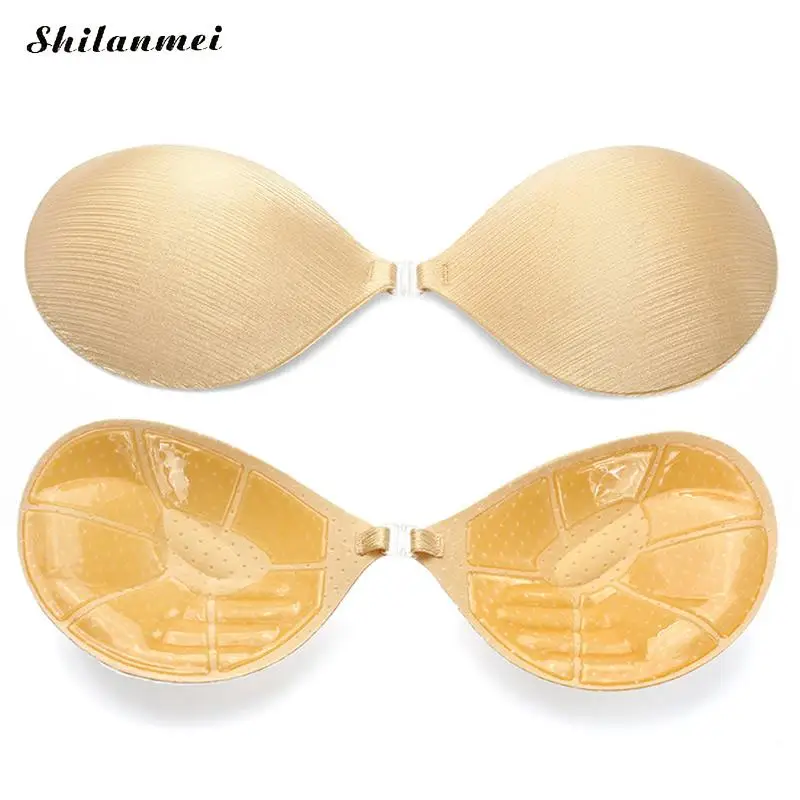 Women Sexy Invisible Bra Self Adhesive Strapless Silicone Breast for party wedding Bras Size A B
