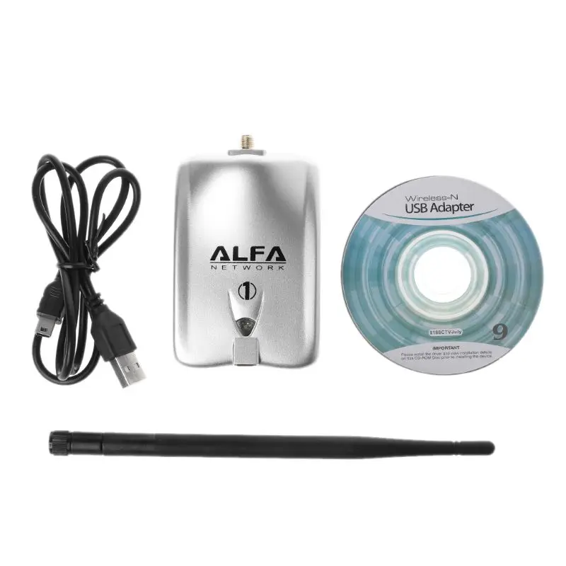 

1Set 150Mbps ALFA AWUS036NH Ralink 3070L Wireless WiFi Network Card USB Adapter with 5Dbi Anenna