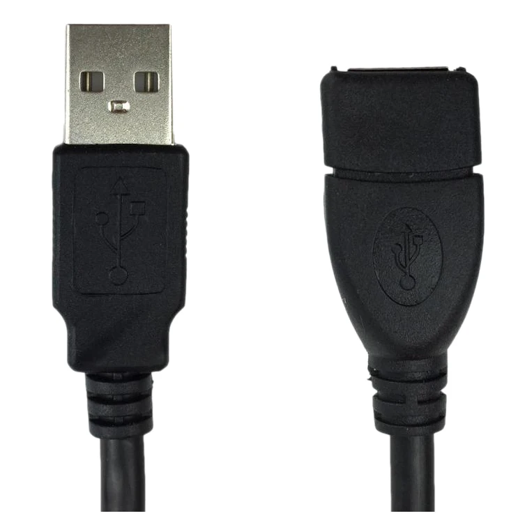 USB удлинитель для передачи данных 2,0 A папа к женскому длинному шнуру для компьютера, 3 метра черный
