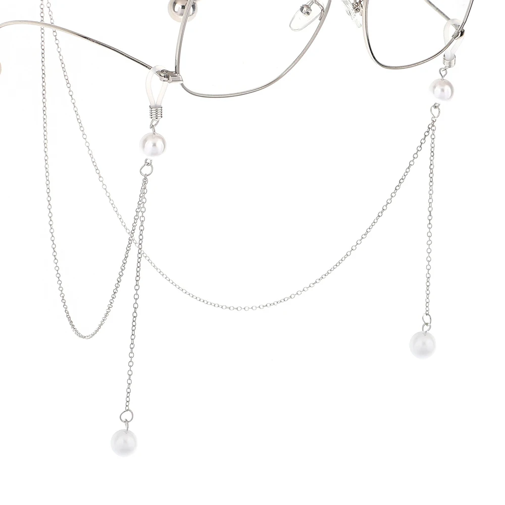 

Vintage Women Imitation Pearl Eyewear Stars Sunglasses Reading Glasses Chain Neck Strap Rope Metal Rope Imitation Pearls Chain
