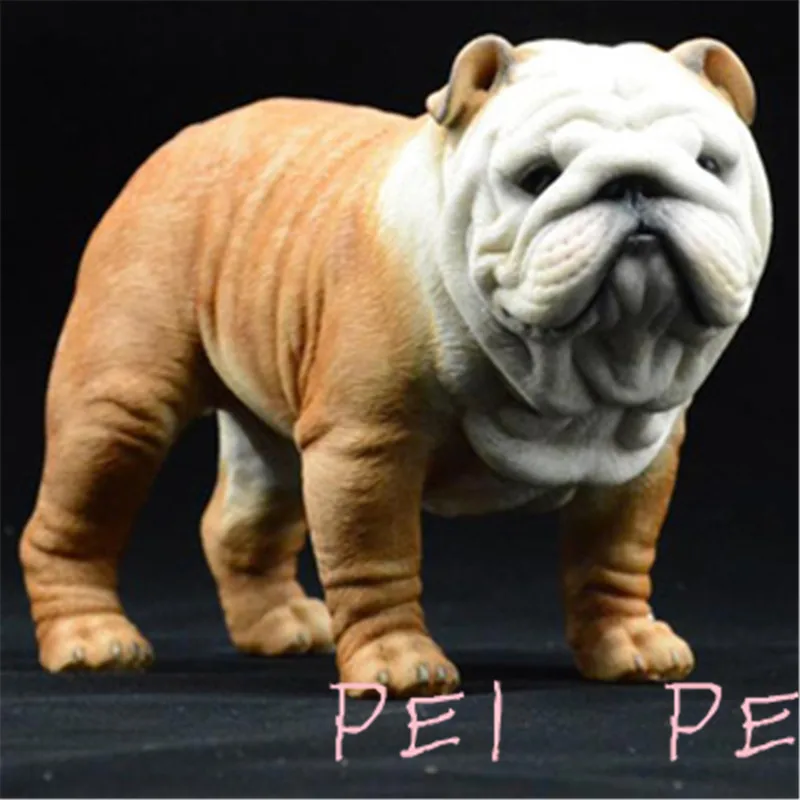 

4 Colour Cute Puppy Statue Simulation Animal Dog English Bulldog Creative Home Decor Art Craft Resin Action Figure Toy P1575