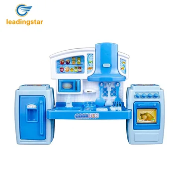 

LeadingStar Kids Kitchen Pretend Play Toys Light Music Simulation Cooking Tableware Set Baby Play House Toy zk30