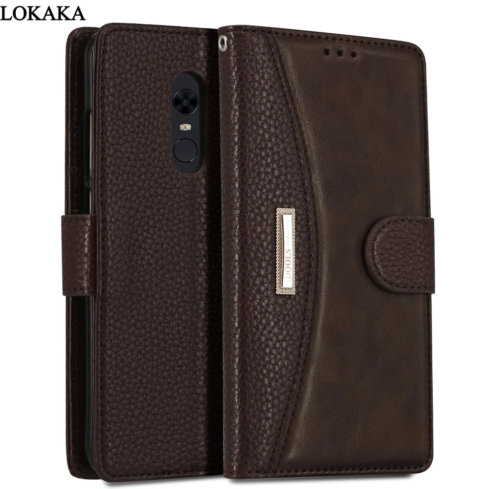melhor Caso Para Xiaomi Redmi LOKAKA 5 Plus 6A 6 Redmi5 Pro Luxo Wallet Capa de Couro PU Sacos de Telefone Casos Para xiaomi Redmi 5 Plus