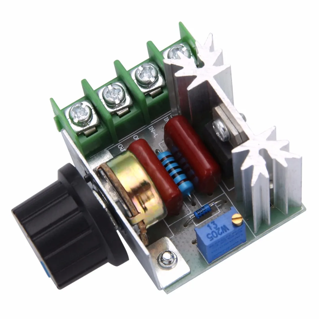 Electronic Voltage Regulator 50-220V 2000W High Power AC Motor Dimmers SCR Controller Knob Switch Speed Control Equipment