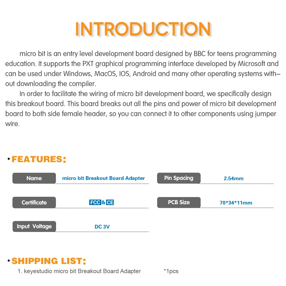KS0297 micro bit Breakout   (5)