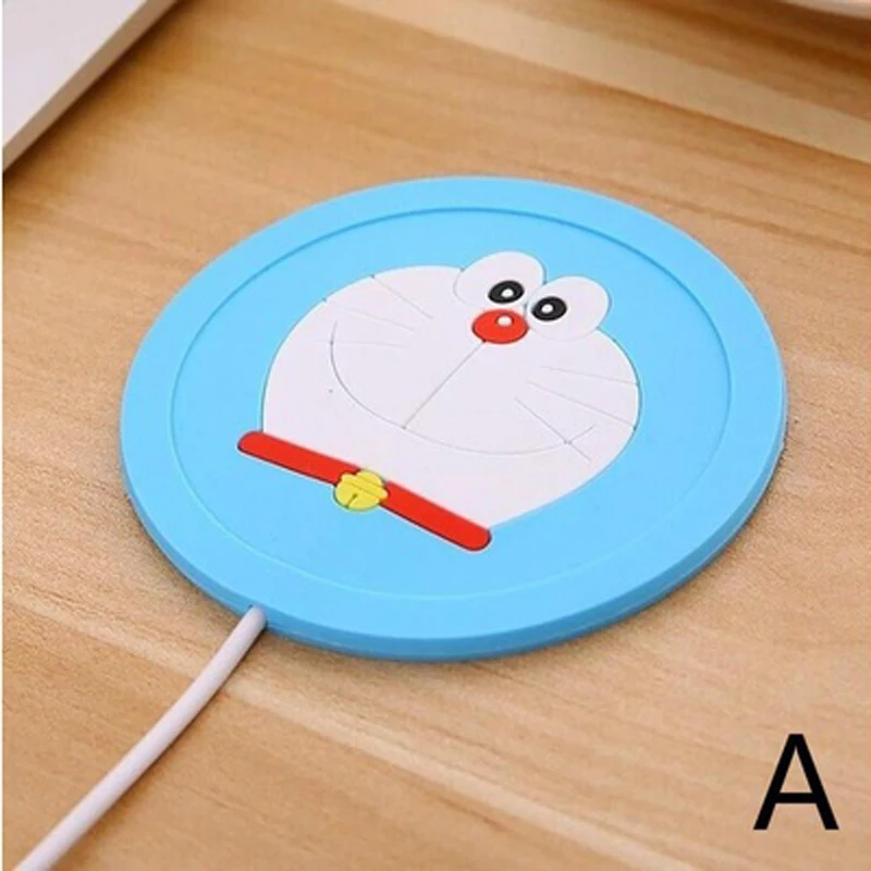 Мультфильм солдат дизайн силиконовый USB Coaster чашка Отопление кофе чай напиток грелка коврик высокое качество устройство офис