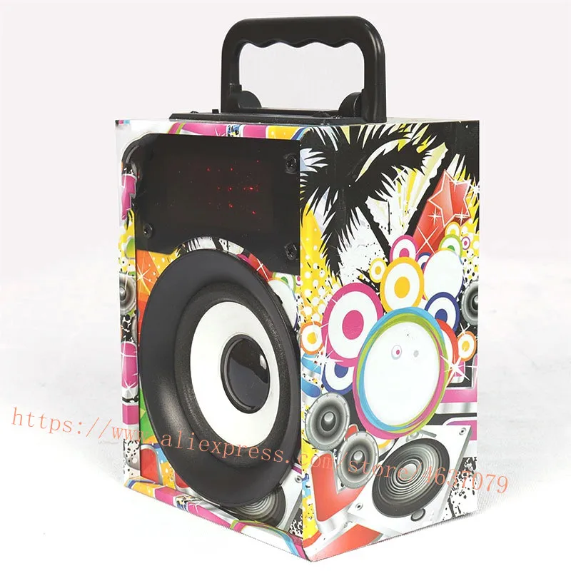 

WOOD outdoor bluetooth speaker with handle and TF/USB/SD Bluetooth Speaker Portable Wireless Sound System