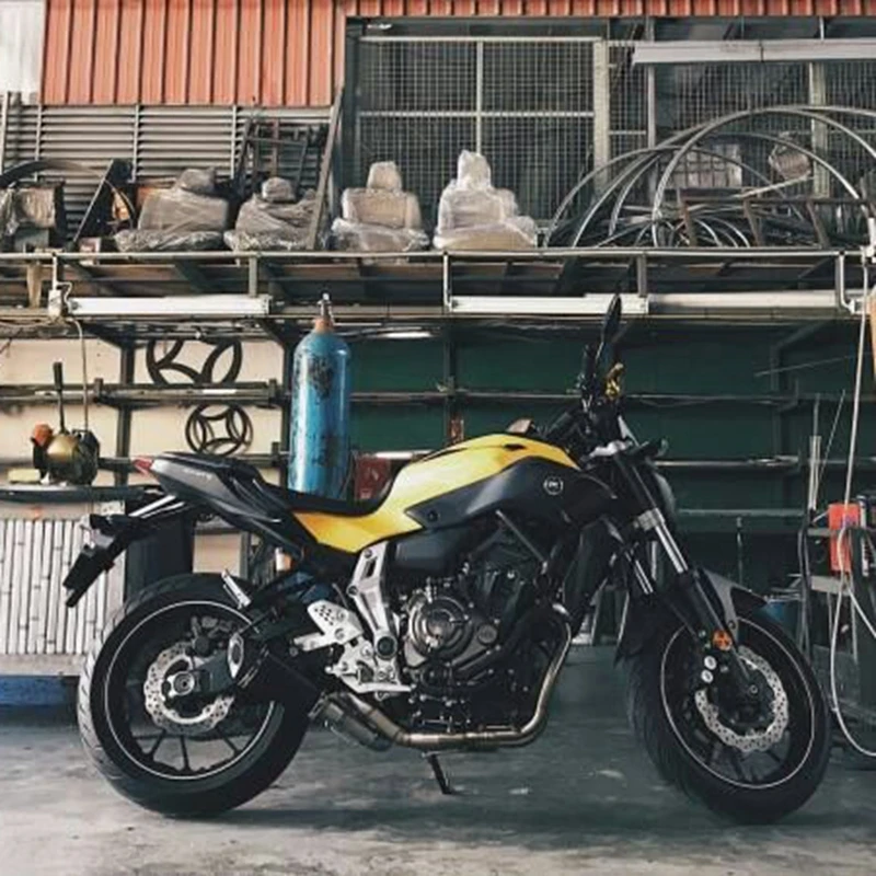 For Yamaha MT-07 MT07 2013 2014 2015 2016 2017 Motorcycle Exhaust Muffler Modified Scooter Front Pipe Slip-On Muffler Exhaust (1)