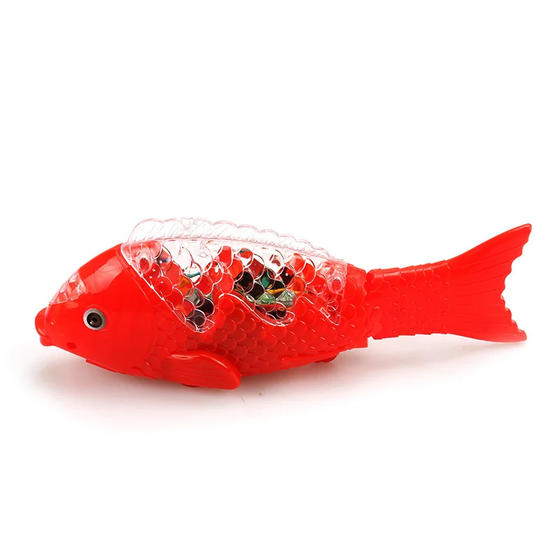 

Toy fish colorful projection electric fish transparent swing children's luminous toys