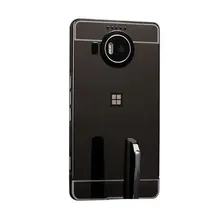 Зеркальный чехол на заднюю панель для microsoft Nokia Lumia 950 5," 950xl, Комплект алюминиевых металлических рамок, популярный чехол для телефона s для Lumia 950 XL 5,7"