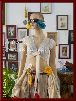 

Belly dance top Transparent thin belly danc sleeveless wrap top CC54-66