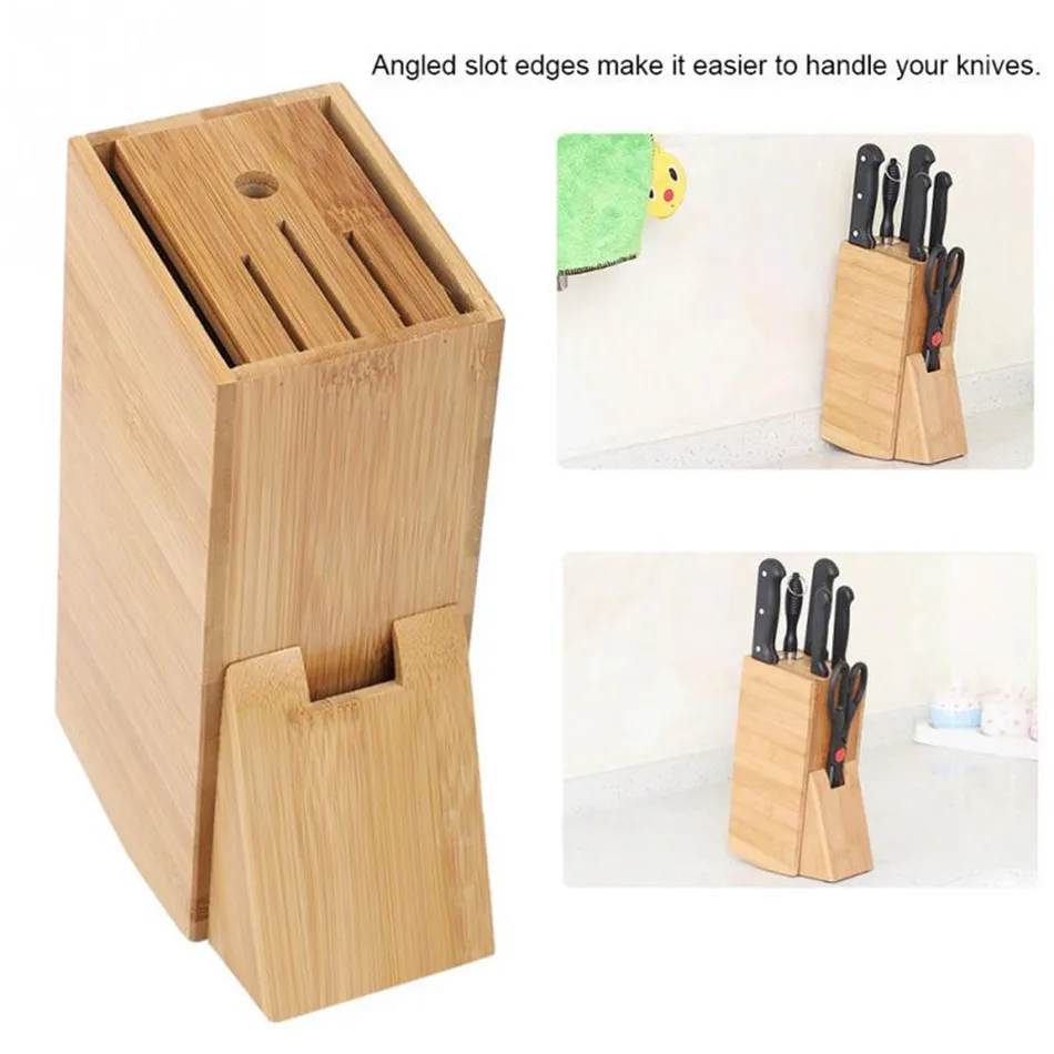 Mes Houder подставка Bamboe Hout Mes Blok Helpers Keukenmessen Ondersteuning Opslag планка стойка Органайзер Keuken Gereedschap