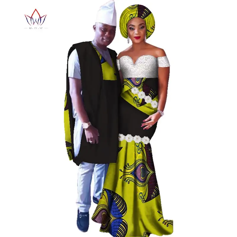 Новая африканская Аппликация Длинные платья для женщин Базен Riche Африканское мужское женское платье рубашка и брюки одежда Дашики африканская одежда WYQ109