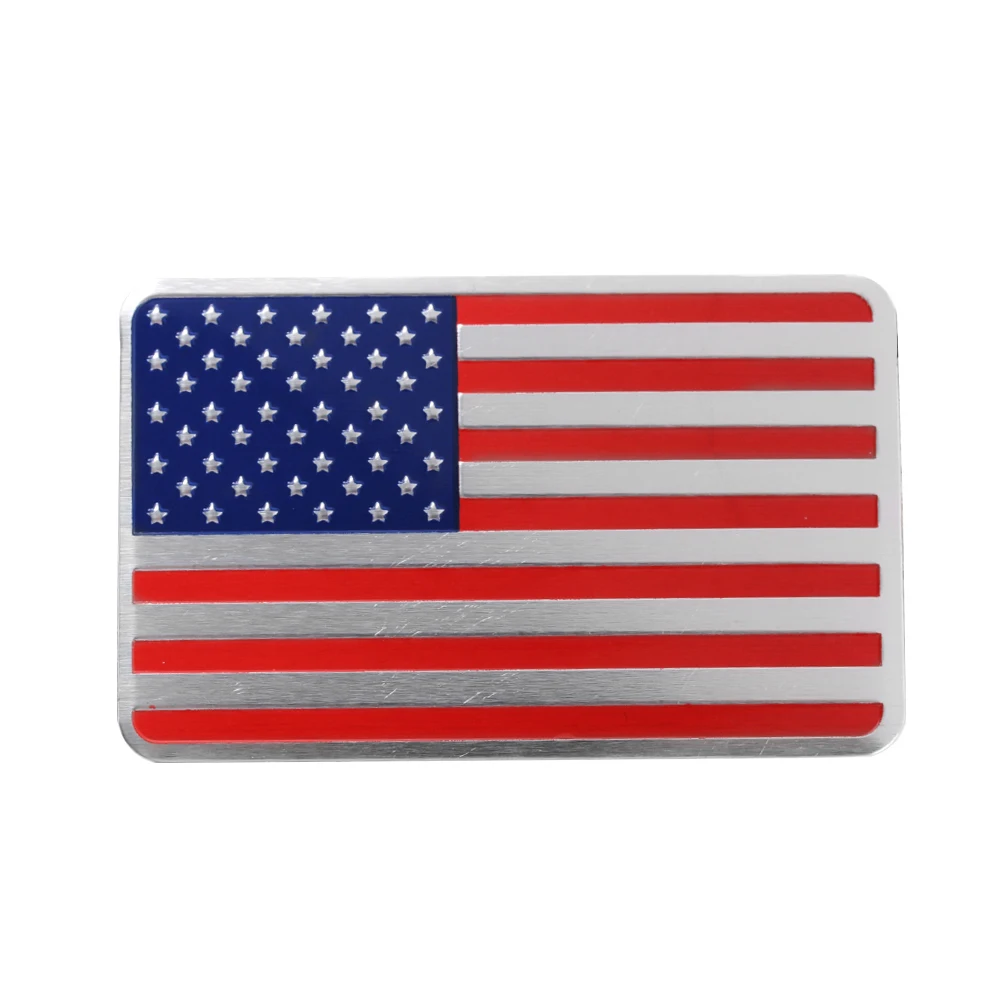 Black /& Blue Bike Truck 3D METAL American Flag Sticker Emblem Decal Auto