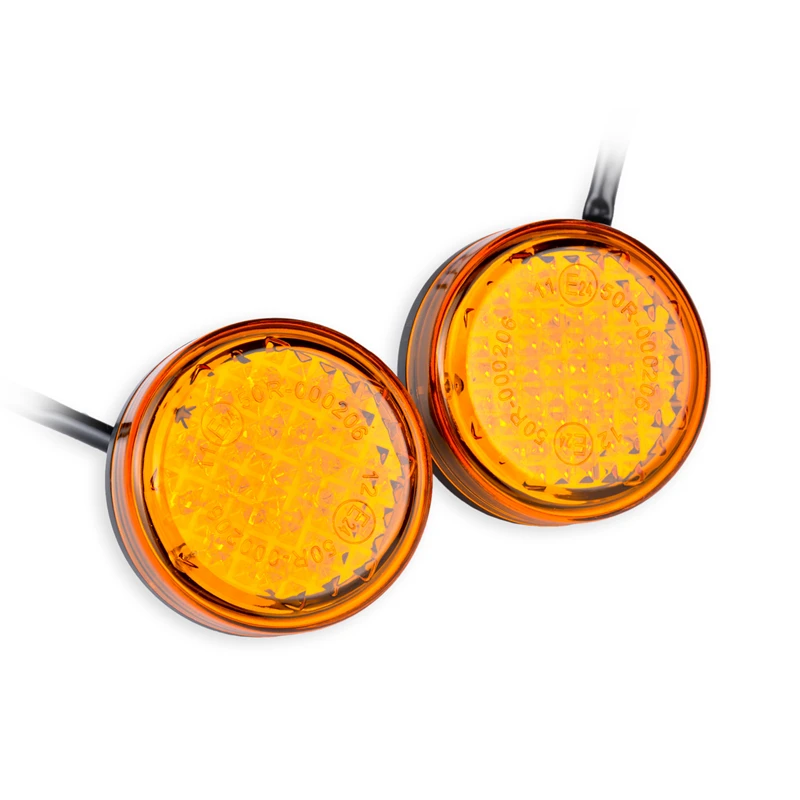 KaTur Waterproof Amber 24 LED Round Reflectors Tail Brake Stop Marker