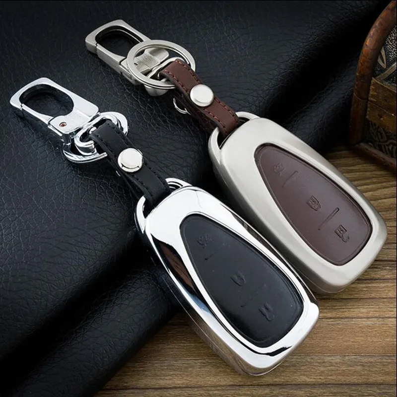 New Arrival Mental & Leather style Car key ring holder for Chevrolet