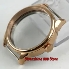 42 мм часы 316L нержавеющая сталь Golden Rose случае Fit Ешьте 6498 6497 Движение C14