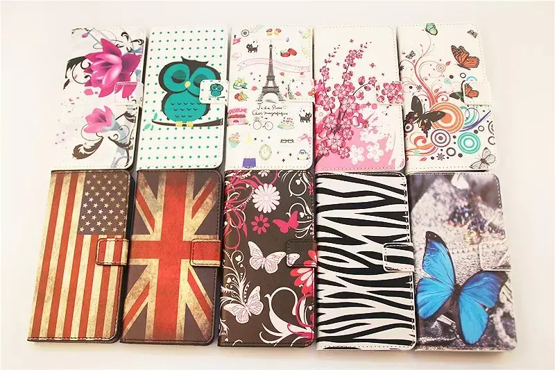 Fashion Magnetic Book with Card Holders Flip PU Leather Wallet Holder Case Rubber Stand Cover For WIKO DARK NIGHT |