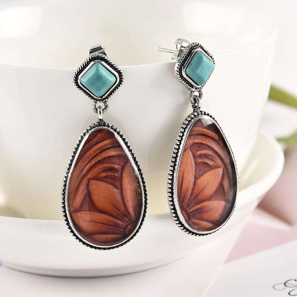 

2019 High Quality Vintage Women Alloy Ear Dangle Bohemian Earrings Wedding Jewelry Wholesale