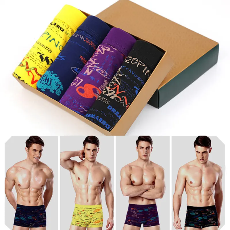 

4 Pcs/Lot Breathable Boxer Men Modal Mens Boxers Shorts Sexy Men's Underpants Fashion Male Underwear Panties for L XL XXL XXXL