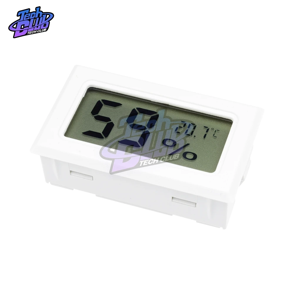 

Mini Digital LCD Temperature Humidity Indoor Room Humidity Meter Thermometer Hygrometer Temperature Sensor Humidity White Case