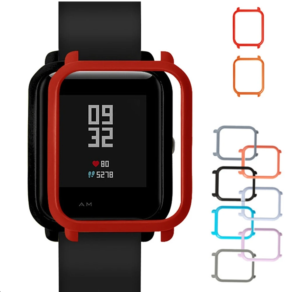 

PC Frame Case Cover Edge Protective Housing For Huami Amazfit Bip Youth Screen Protector Plating Shell Sport Watch Accessories