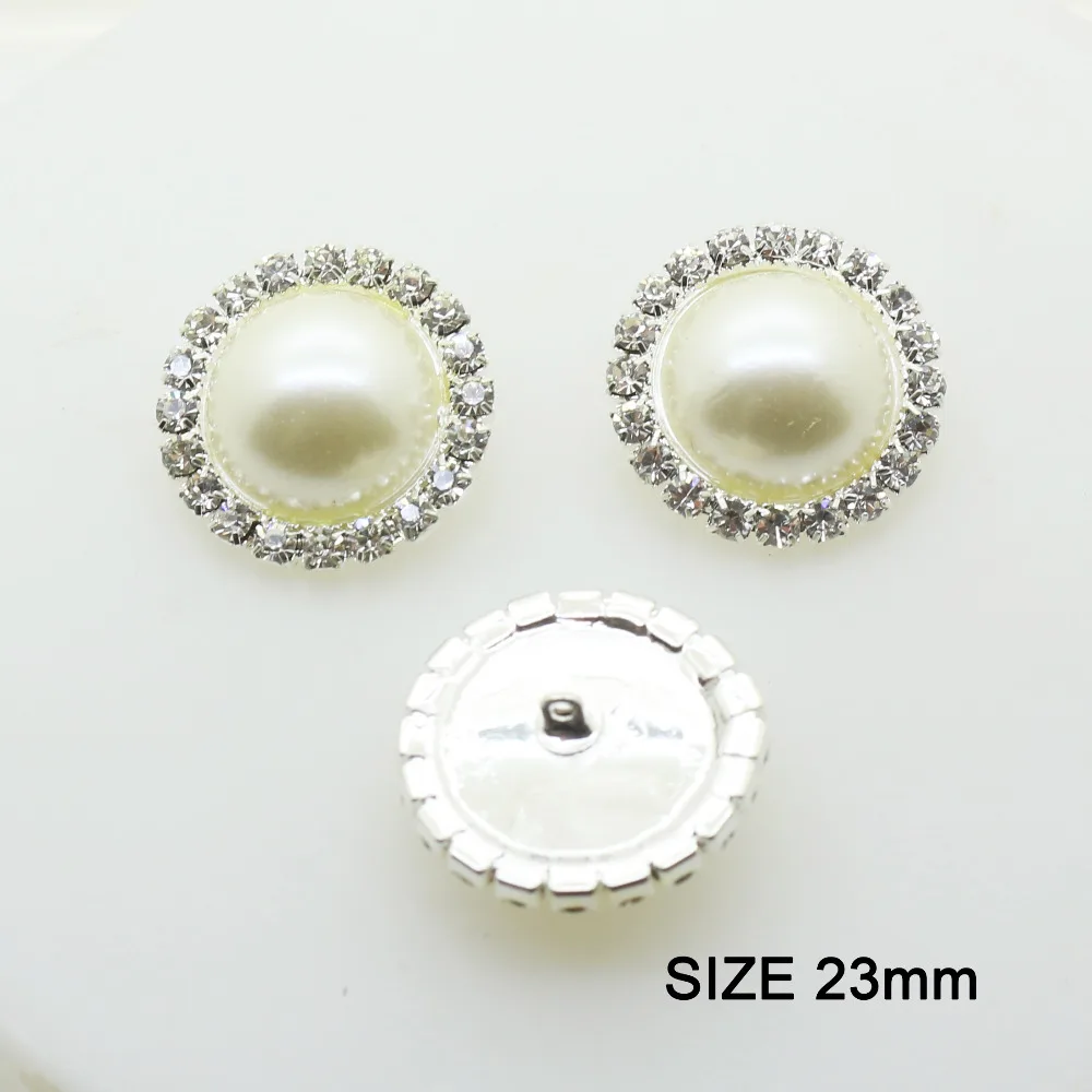 

23MM Round Shank Buttons 10Pcs/Lot 2-Holes Ivory Pearl Button For Clothing Sewing Accessories Wedding Decor