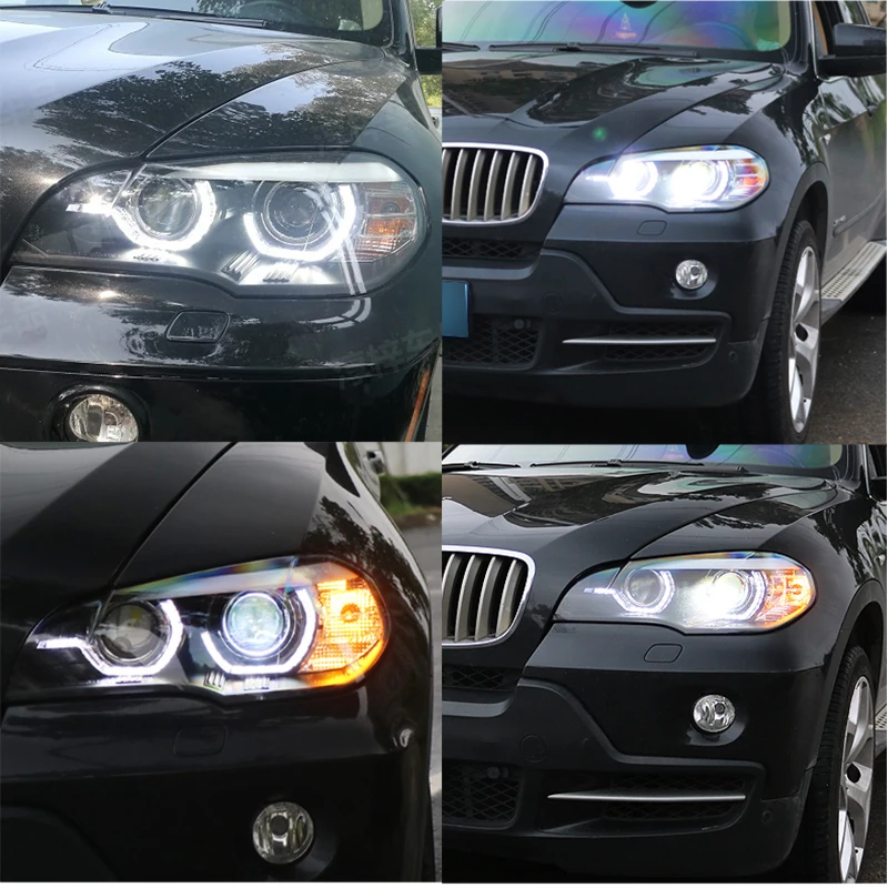 Hlxg автомобильный Стайлинг для BMW X5 E70 фары 2007 2013 Головной фонарь авто светодиодный