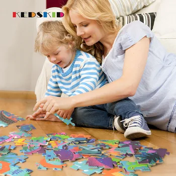 

104PCS Dinosaur Animal Puzzle jigsaw puzzle for children education Toys Early education science Toys