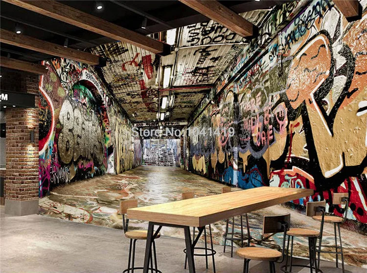 Restaurante, Bar, Fundo KTV, Pintura de parede, Papel de parede criativo