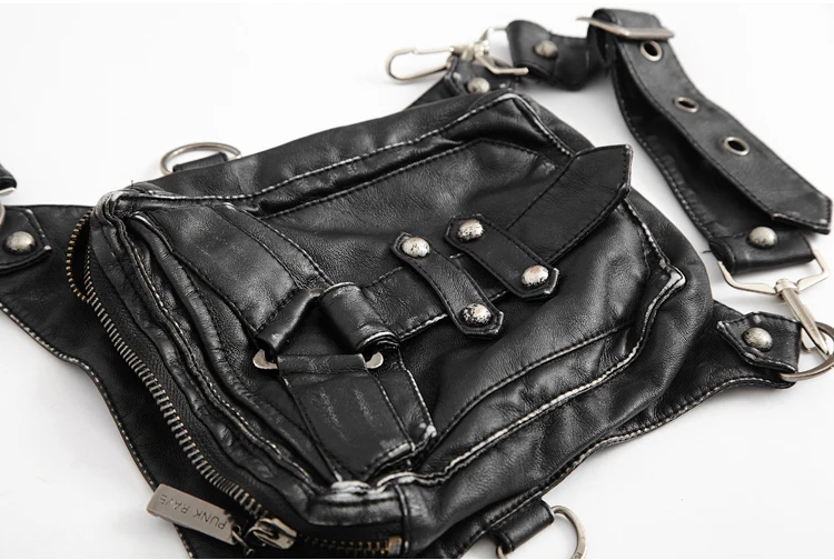 Женская винтажная сумка-мессенджер с карманами на талии в стиле стимпанк
