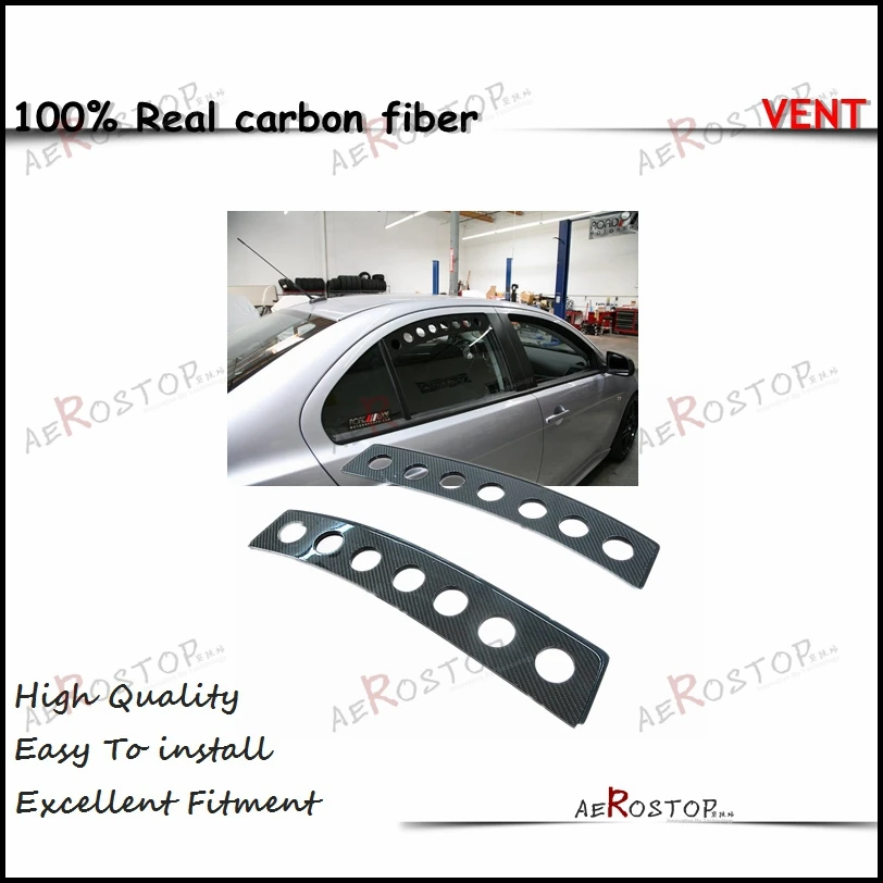 

2PCS CARBON FIBER REAR WINDOW VENTS TRIM FOR EVOLUTION X EVO 10
