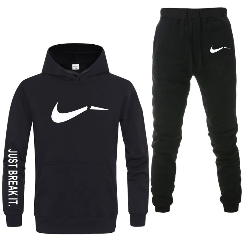 

Men's Tracksuit 2 sets of new fashion jacket sportswear men's sweatpants hoodies spring and autumn men's brand hoodies pants