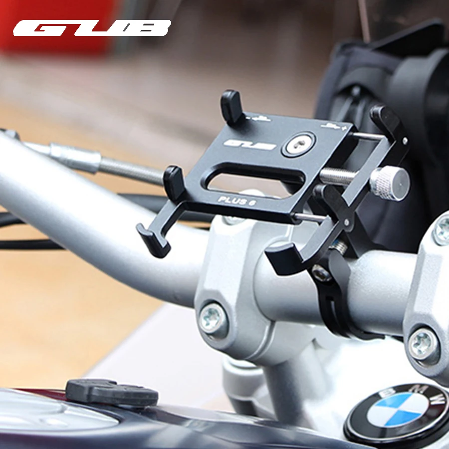 Bicycle Accessories Bicycle Bracket GUB Bike Accessories Plus 6 Aluminum Bicycle Phone Mount Bracket Adjustable Bike Phone Stand Holder for 3.5-6.2 Inch Smartphone