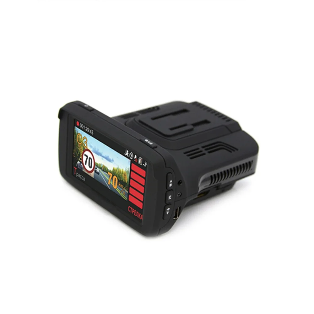 

1080P HD 3-in-1 Car Radar Detectors DVR Ambarella A7 Auto GPS LDWS Video Recorder Registrar DashCam for Russian Language