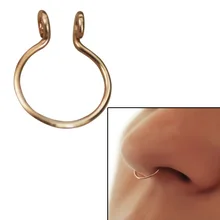 Кольцо-гвоздик в Нос Обруч не нужен пирсинг Cilp на Винтаж ювелирные изделия подарок для женщин леди CX17