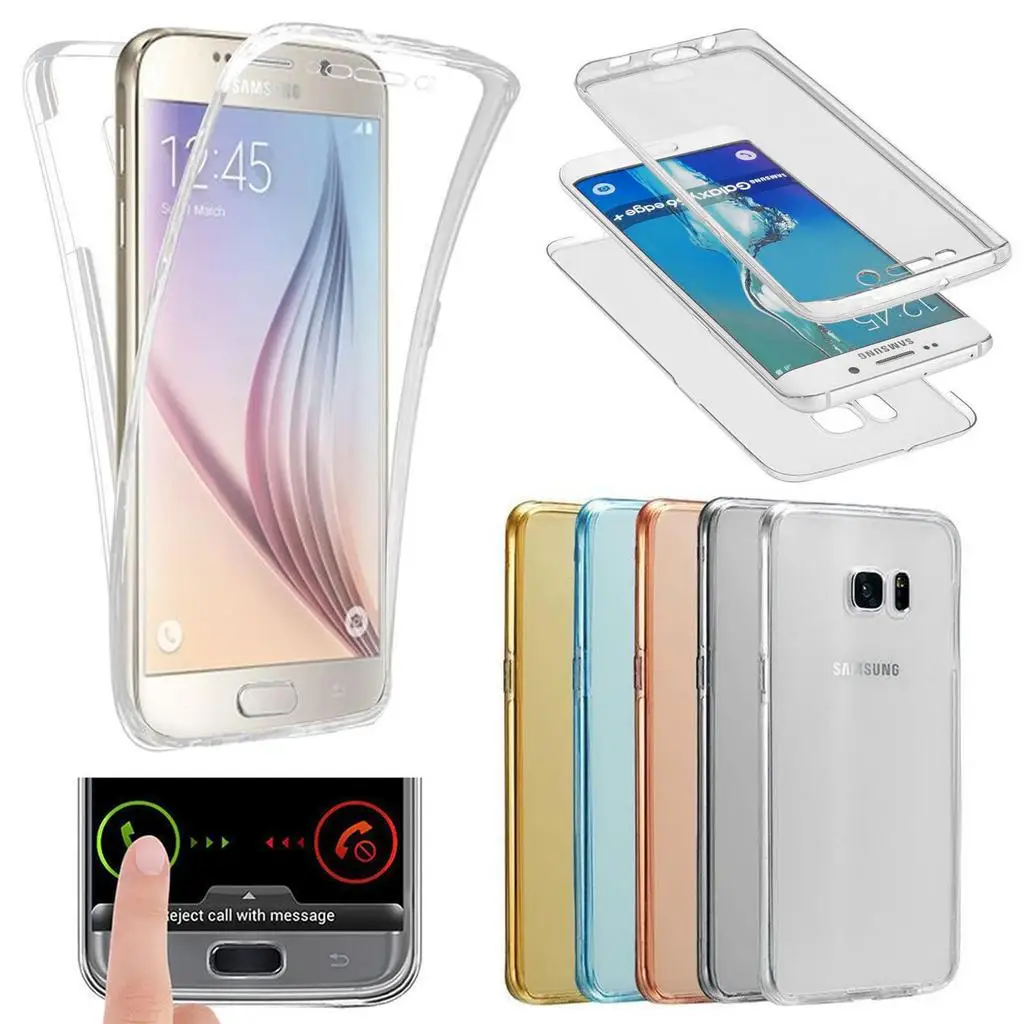 

FQYANG 360 Full Hybrid TPU Cover For Samsung S4 5 6 7 8 9 edge plus note 8 Soft Protective Clear Coque Case Transparent Silicone