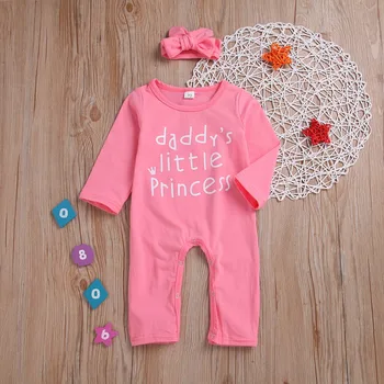 

2Pcs Baby Rompers With Packet Toddler Baby Girl Baby Girl Clothes Jumpsuit Cotton New Born Baby Clothes Outfit 0-24M