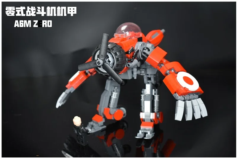 Новые DIY MOC 510 шт Альфа деформации Блоки нулевой боевой самолет меха прямые деформируемые игрушки для детей Подарки