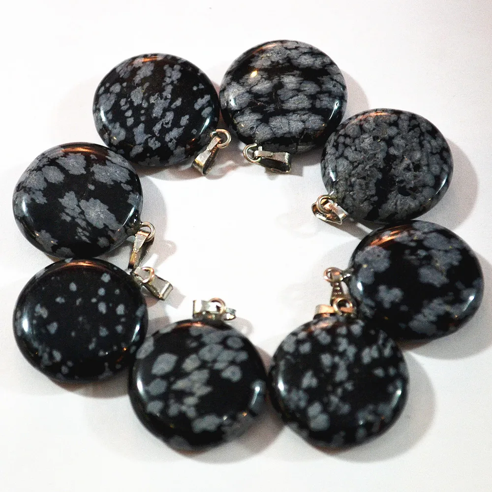 Wholesale Hot Sale Fashion Round Cake Natural Stone Alabaster Pendants Charms For Necklaces Jewelry Making 50PCS Free Shipping | Украшения