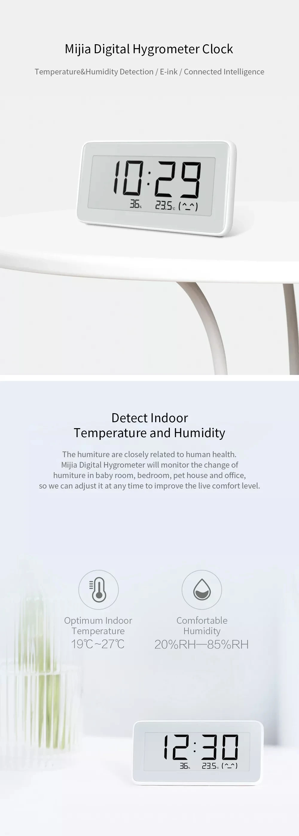 Xiaomi Mijia Bluetooth 4,0 беспроводной умный электрический цифровой домашний и уличный гигрометр, термометр, измерительные инструменты, набор