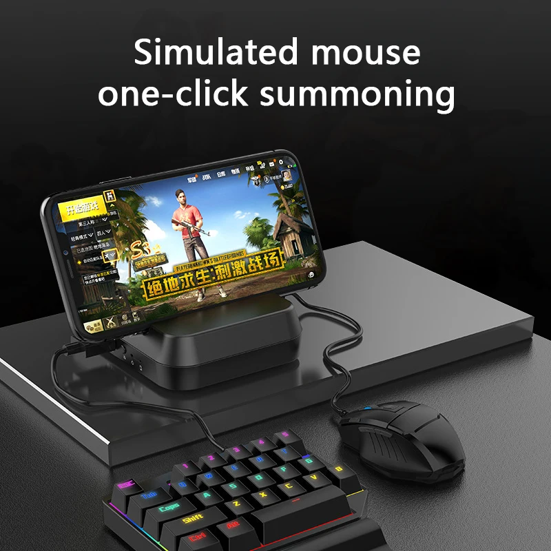  PUBG Mobile Controller Plug and Play Bluetooth Gaming Keyboard Mouse Android Phone to PC Converter 