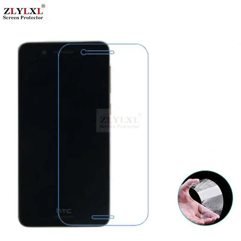 

Glass + case Transparent Dirt-resistant soft back case for HTC Desire 728 tempered glass screen protector
