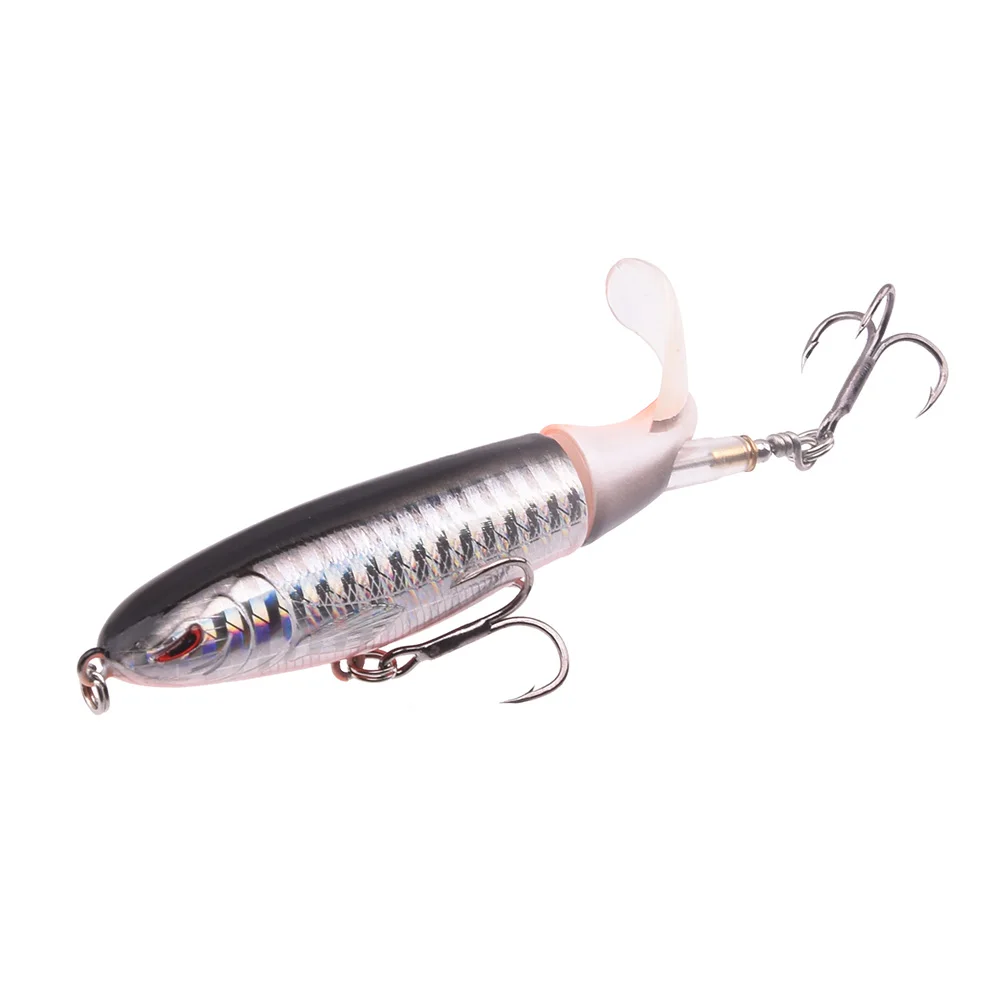 Isca de Pesca Lote Whopper Plopper 100mm 13g Flutuante Popper Lápis Artificial Duro Isca Wobbler Rotação Cauda Pesca Equipamento 3 Pçs - 17 Cheap Iscas artificiais