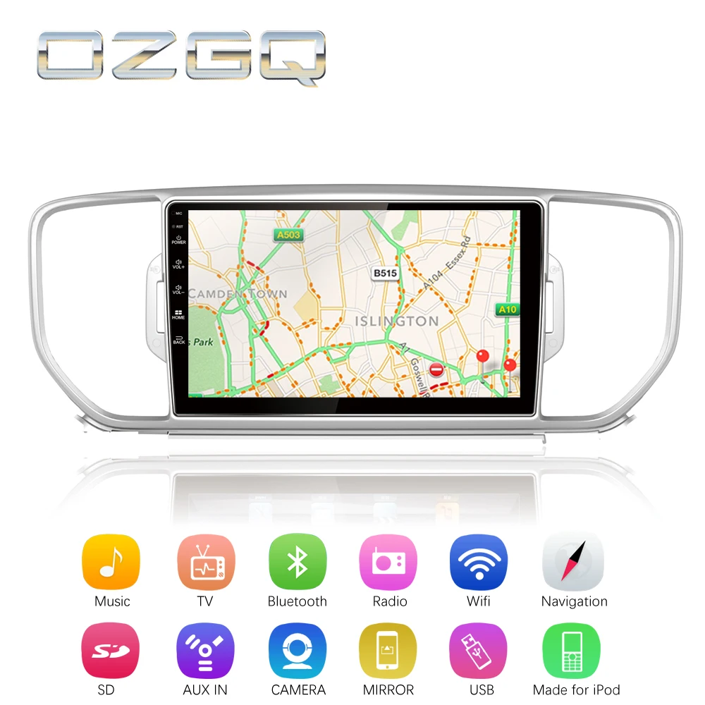 Clearance OZGQ Android 7.1 Car Player For KIA Sportage 2015 2016 2017 2018 Car GPS Auto Navigation BT Radio TV Audio Video Music Stereo 2