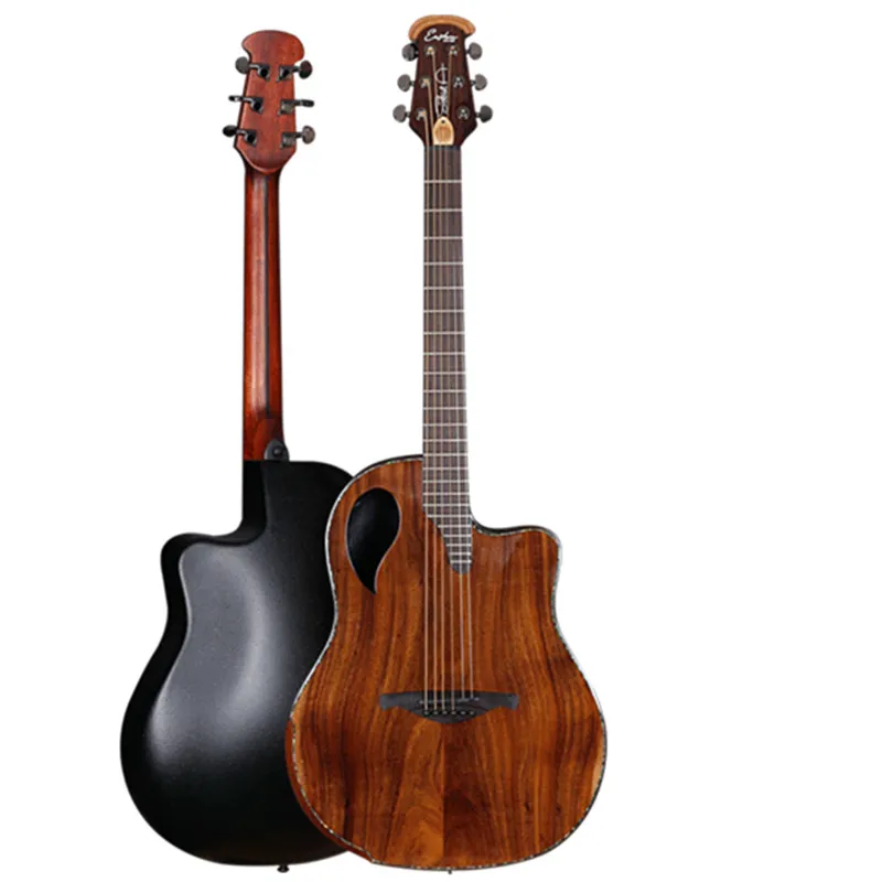 

High Quality Round Back Solid Acoustic-electric Guitar with Carbide Shell with B-Band T35 Acoustic Guitarra