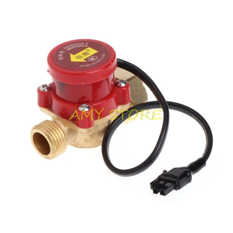 

220V 120W Male-Female Thread 1/2" BSPP Connector Circulation Pump Water Flow Sensor Control Switch